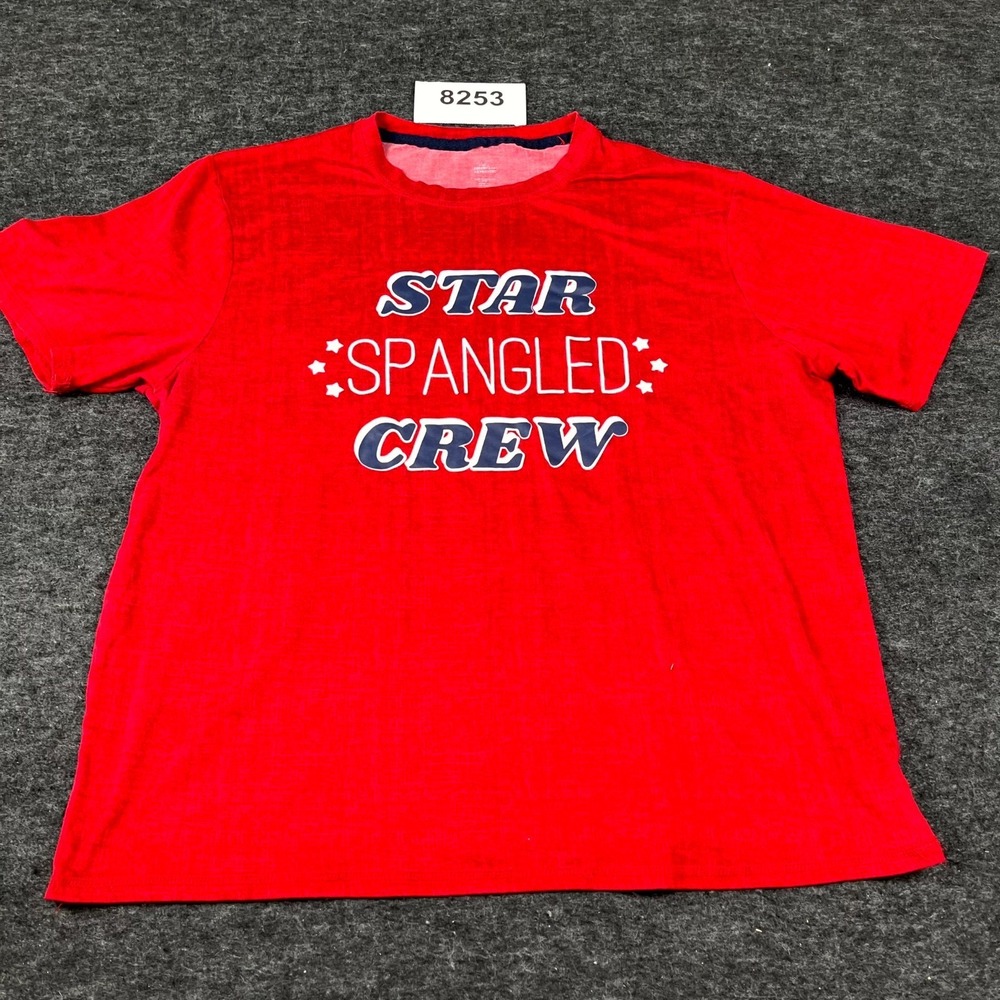 Way To Celebrate Patriotic T Shirt Mens Large Red Star Spangled Crew Crew Neck
